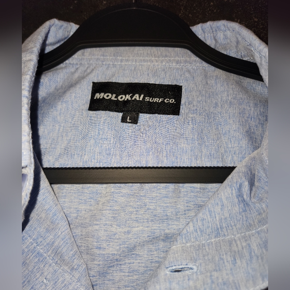 TWO!! Men's large short sleeve Blue & GREEN Murl button-down - Picture 5 of 14